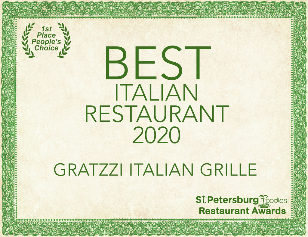 Best Italian Restaurant 2020 - St. Petersburg Foodies Restaurant Awards