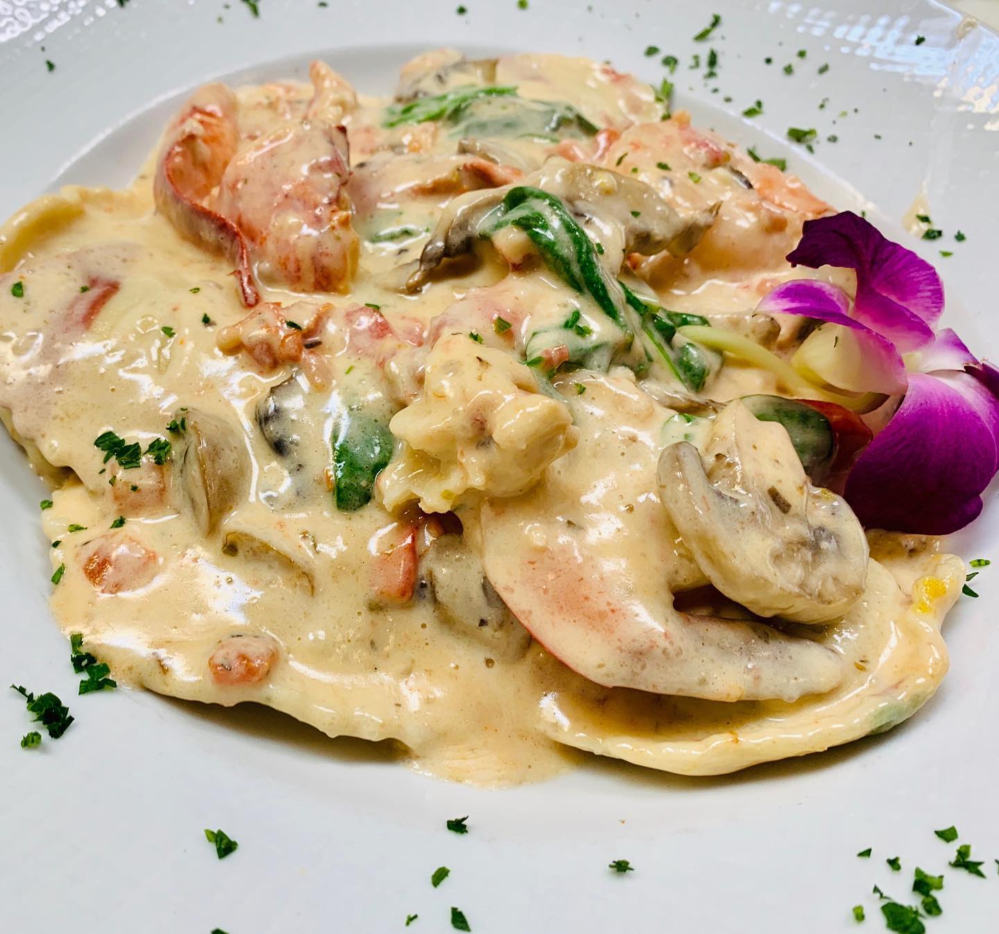 Lobster Ravioli Gratzzi Italian Grille